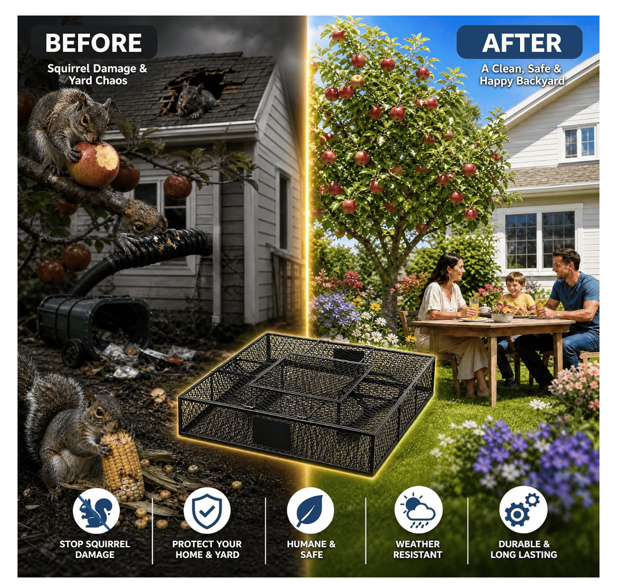 微信图片_20260921152630_162_2 - 副本 Squirrel Cage – Humane Indoor & Outdoor Solution for Squirrels & Chipmunks, Durable Black Design - Image 5