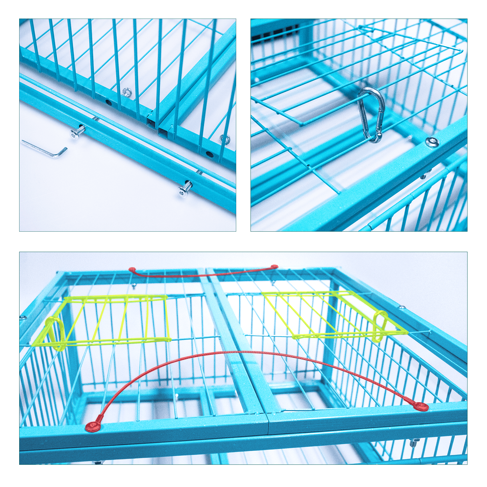 第二套主图4 Large Pigeon Cage – Escape-Resistant, Automatic Entry Design | Durable Anti-Rust Bird Cage for Outdoor Use - Image 3